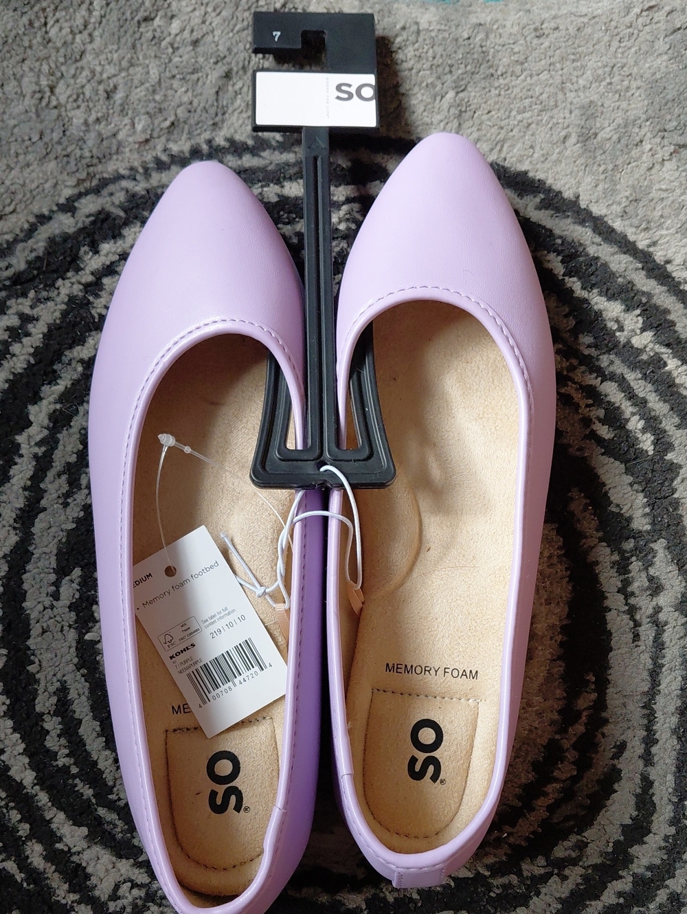 SO Lavender Slip-On Memory Foam Flats